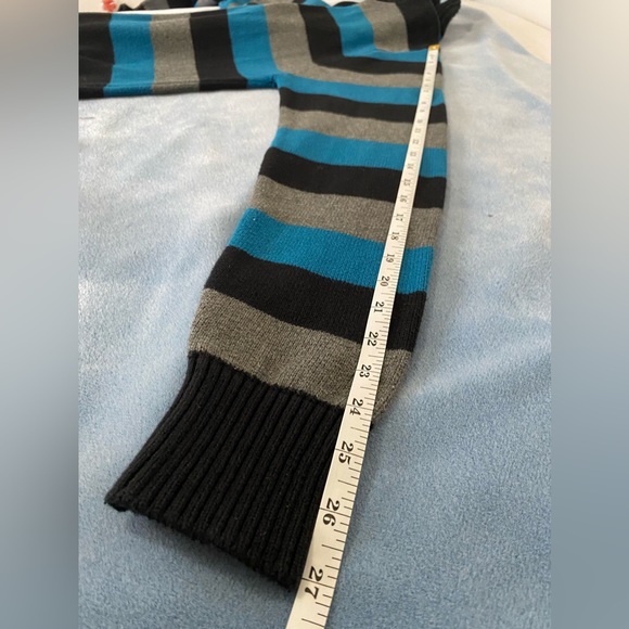 Carbon men’s black, gray & blue 1/4 zip 100% cotton sweater - Picture 12 of 14